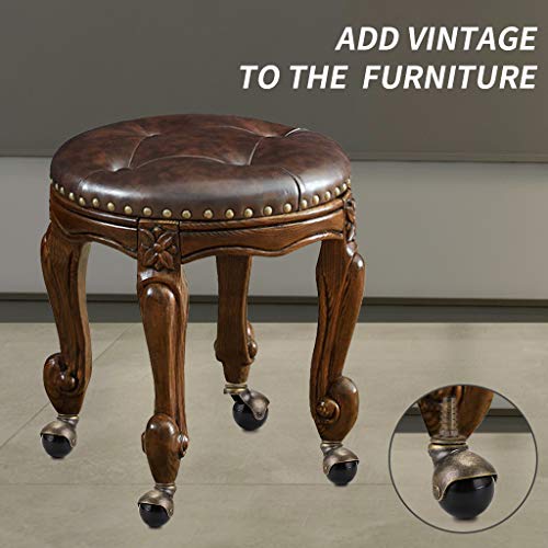 Skelang 2" Threaded Stem Caster, 3/8"-16×1" Stem Ball Caster Wheels, Antique Swivel Wheel, Replacement For Old Chairs, Furniture, Cart, Pack Of 4 #TOP5