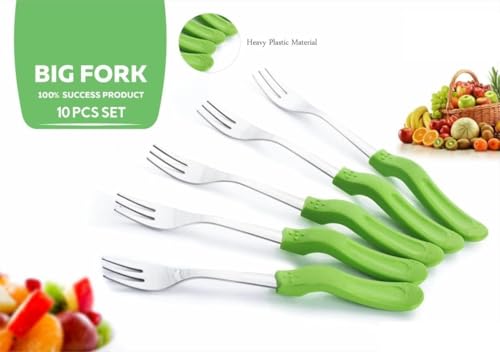 Image of 16-Piece Stainless Steel Cutlery Set, Fruit Fork Set & Table Spoon Set, Heavy Duty, Rust-Resistant, Dishwasher Safe Dessert Forks (Fruit Fork + Table Spoon Set- 16PC) - Multicolour