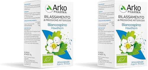 Arkopharma Integratore Arkocps Biancospino, 45 Capsule Bio (Confezione da 2)