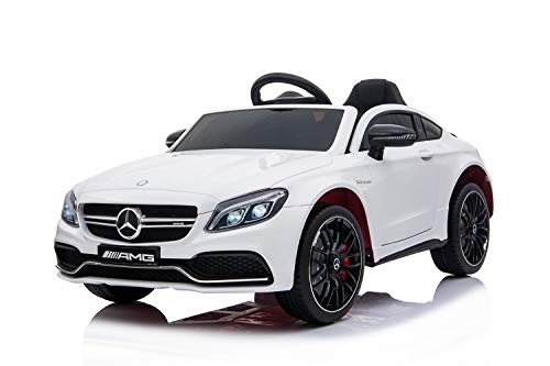 Lizenz Mercedes C63 AMG Elektro Kinder Auto 2x25W 12V 7Ah RC Kinderauto Kinderfahrzeug (Schwarz) – Bild 8