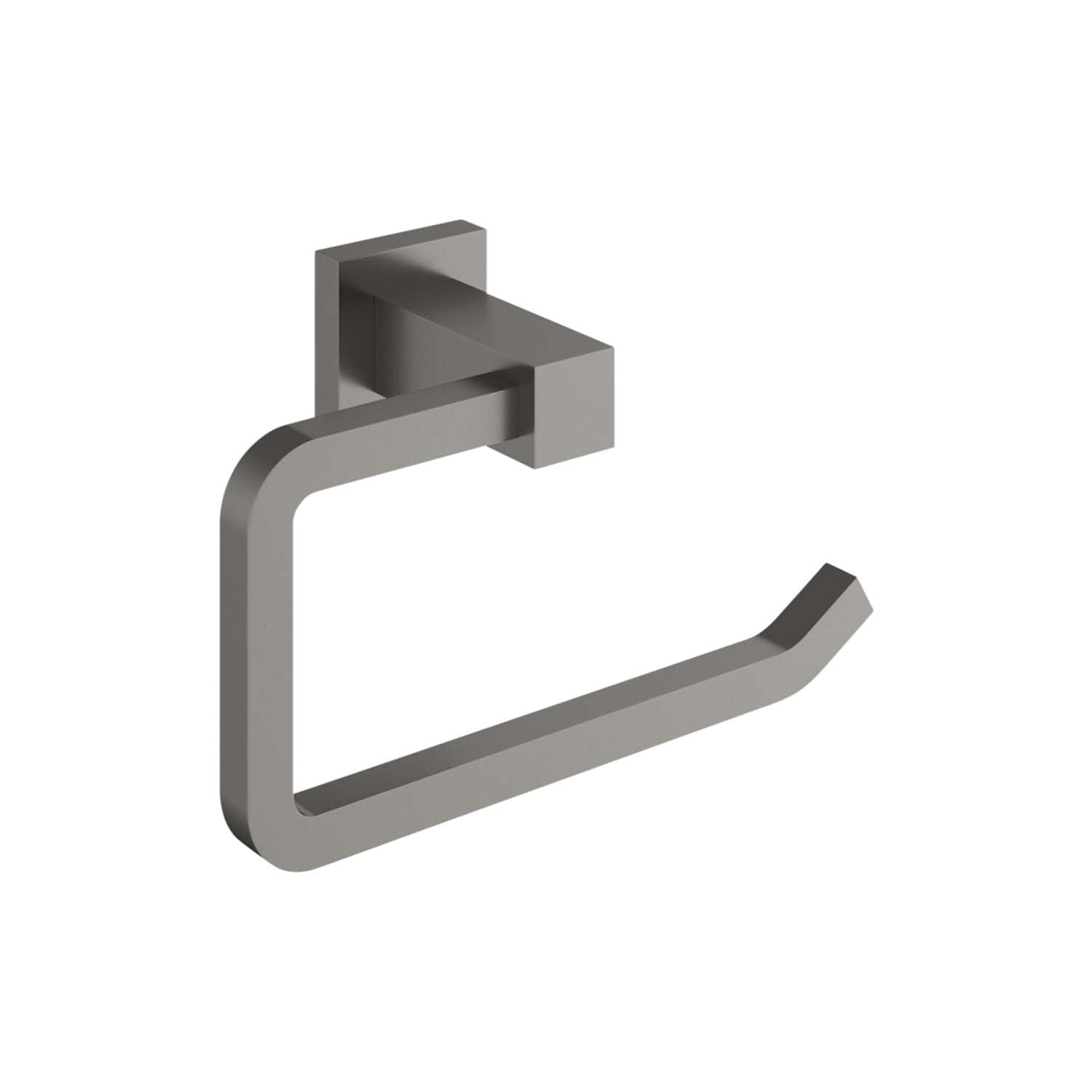 Go Bathrooms Froma 6-Inch Gunmetal Grey Toilet Roll Holder Wall Mounted Toilet Paper Holder for Bathroom Solid Brass Construction with Dark Grey Finish
