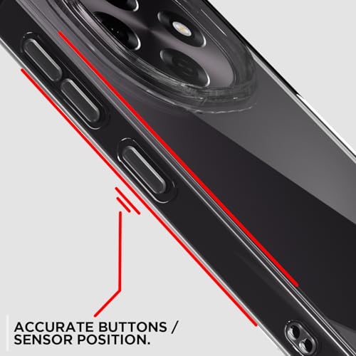 Image of Outlouders Back Cover for Oppo F31 Pro 5G Clear Transparent PC + TPU Bumper Case with Raised Edges for Shockproof Protection (Transparent)