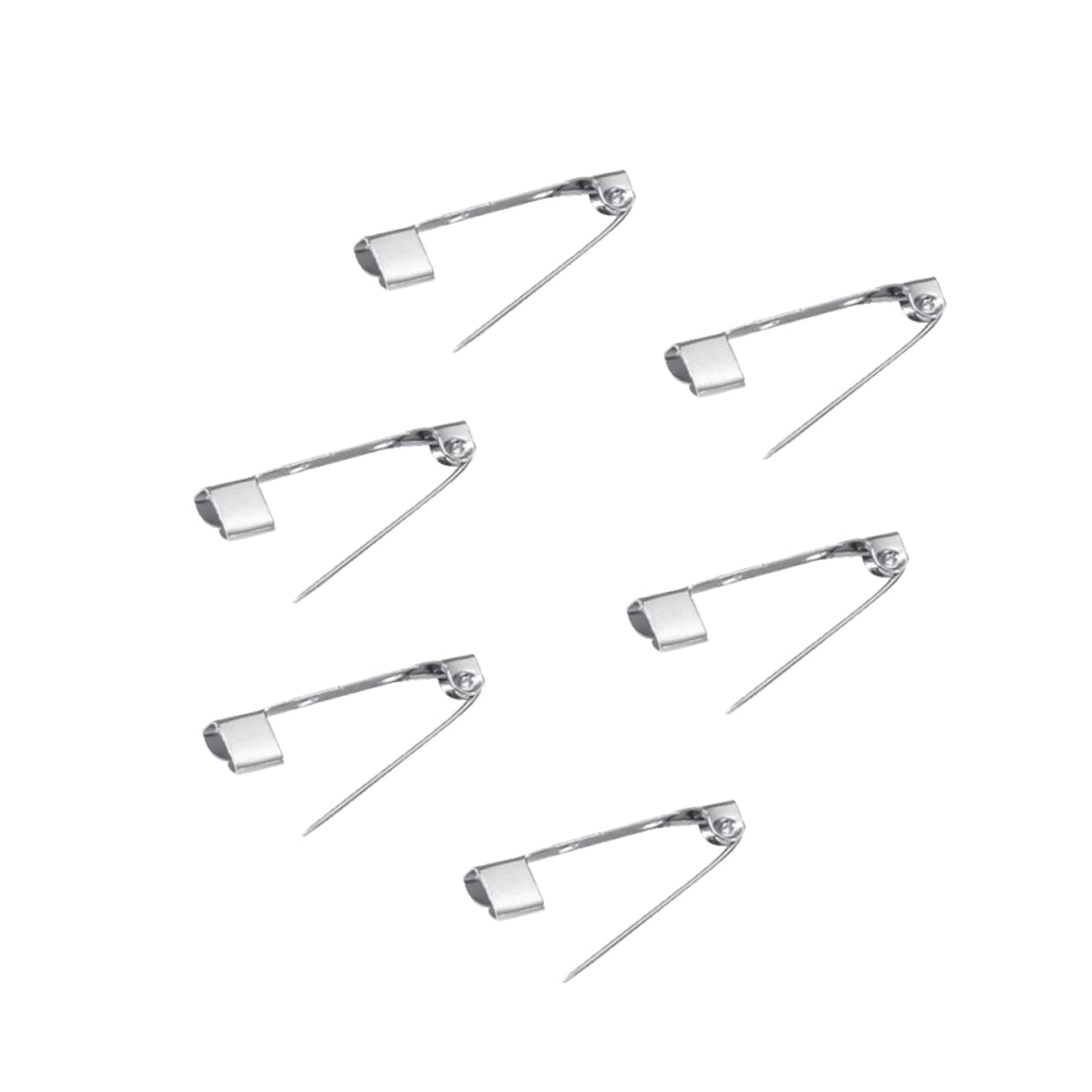 HOODANCOS DIY Jewelry Making 50pcs 2cm Alloy Safety Pin Back Clasp Brooch Strong Metal Versatile for Crafts