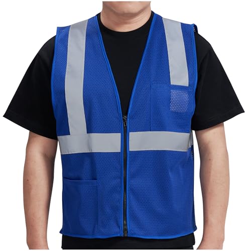AYKRM Blue Safety Vest Gear Storage