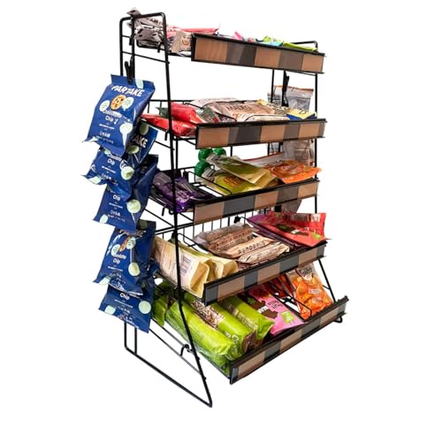 Asiasourcesinc5tiersnackcandyrackcounterdisplaymetalsnackrackdisplaysnackorganizercountertopforretailstoreskitchenoffice15wx22hx9dblack Urban Country Home Decor Asia sources inc 5 tier snackcandy rack counter display metal snack rack display snack organizer countertop for retail stores kitchen office 15w x 22h x 9d black urban country home decor