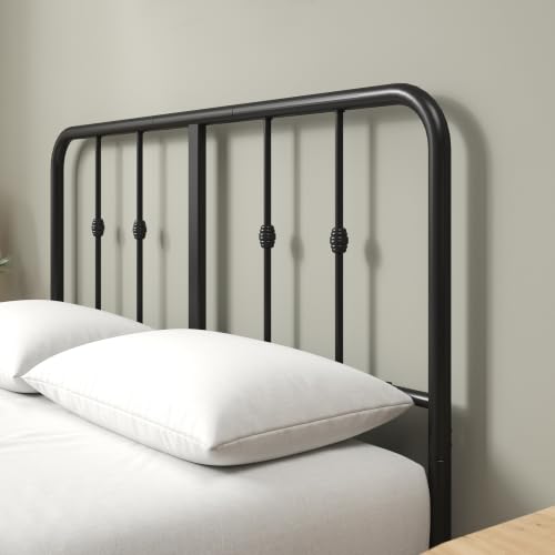 Image of Zinus Leonardo Metal Platform Bed Frame, Victorian Spindle Style Headboard and Footboard, Heavy Duty Bed Base, Ample Underbed Space, Full