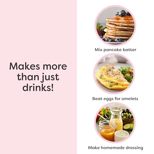 Nostalgia Two-Speed Electric Milkshake Maker and Drink Mixer, Includes 16-Ounce Stainless Steel Mixing Cup and Rod, Pink - image 4