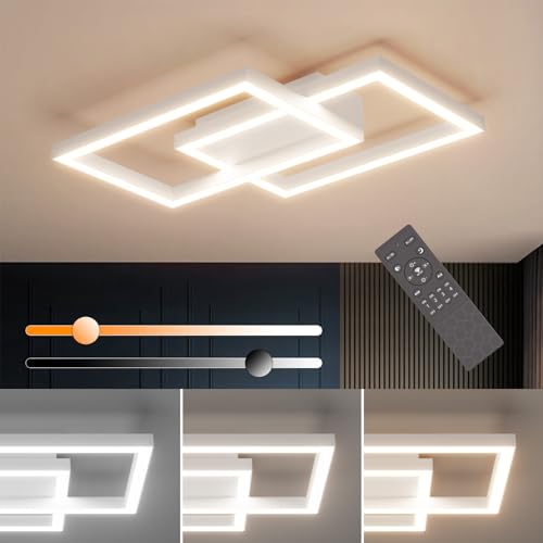 Éclairage de plafond moderne blanc pour chambre et couloir géométrique