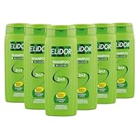 Elidor Shampoo & Spülung für glattes Haar 2-in-1 Glätteisen-Effekt 250 ml Packung mit 6 Stück