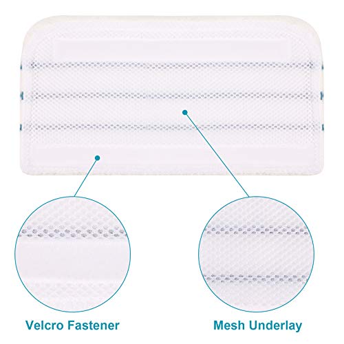 4 PCS Replacement Pads Accessories Compatible with Black+Decker Steam Mop SM1600, SM1610, SM1620, HSM13E1, HSMC1300FX, HSMC1321, HSMC1321APB, HSMC1361SGP, BDH1855SM, BDH1760SM, SMP20 Mop Pads