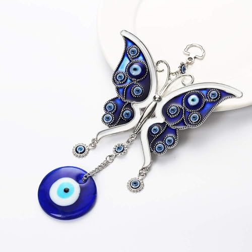 Image of BLUE BEADS Turkish Feng Shui Vastu Blue Glass Evil Eye Hanging /Door Hanging Nazar Batu for Protection and Good Luck - Perfect for Gifting Home or Office (BUT02)