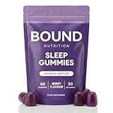 Bound Nutrition - Sleep Gummies - Magnesium Glycinate,Ashwagandha + 7 More Natural Ingredients for Relax and Sleep Support - 60 Gummies - Berry Flavour - Sugar Free, Vegan and Gluten Free