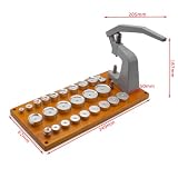 Jieotwice Ręczny Zegarek Caseback Press Cover Closer Tool Crystal Presser Zestaw 25 Matryc Ze Stopów W Zestawie Dla Zegarmistrzów
