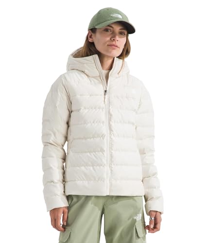 The North Face Women's Aconcagua 3 Hooded Jacket - Insulated Winter Coat, Wind & Water Resistant, Durable Attached Hood, White Dune, 3X-Large