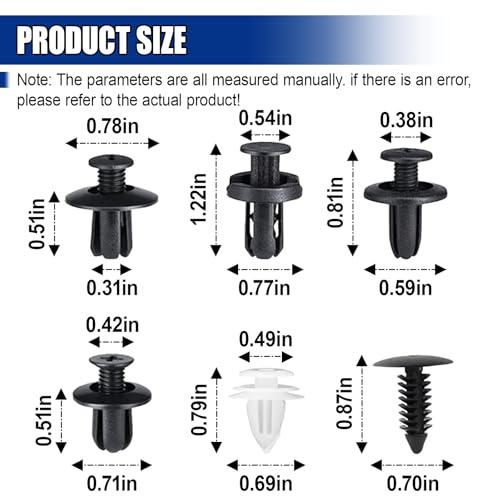 GAOLAOSY 100PCS Bumper Retainer Clips