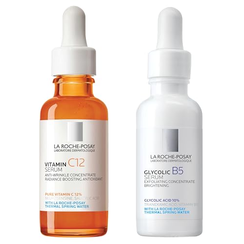 Image of La Roche-Posay Pure 12% Vitamin C Serum For Face With Hyaluronic Acid & Salicylic Acid, Hydrating Face Serum, Boost Radiance & Reduce Wrinkles, 2 Formulas for Normal or Oily Skin Control