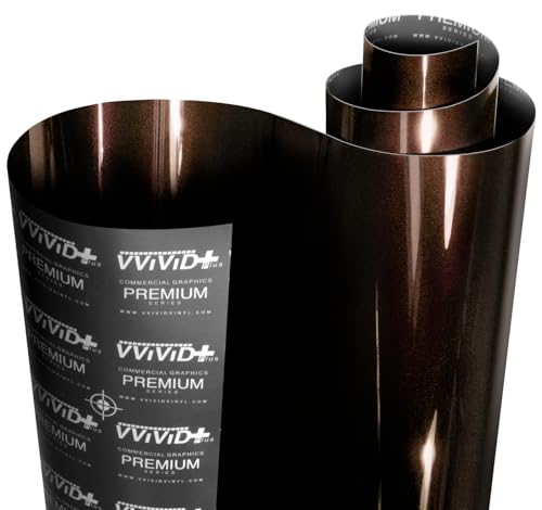 VViViD+ Ultra Gloss Shadow Metallic Amber Vinyl Car Wrap (1ft x 5ft)