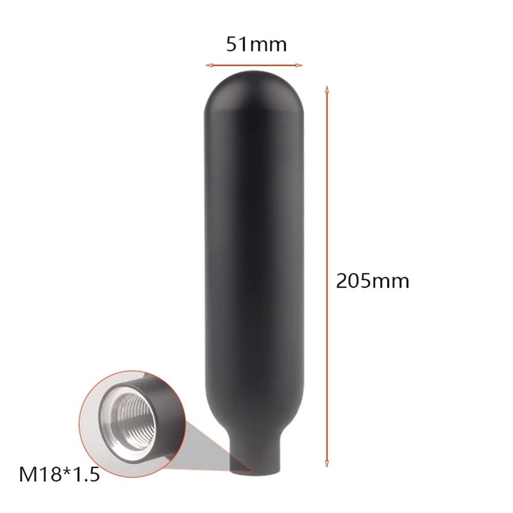 HPA 0,22 l 220 cm³ zbiornik na sprężone powietrze butelka CO2 200BAR 3000PSI butla gazowa stacja do nurkowania cylindro do nurkowania armatura do akwarium