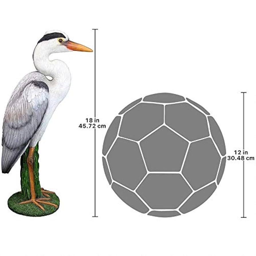 Amazon.co.jp: 動物彫刻水辺に佇むアオサギ（青鷺）鳥の彫像