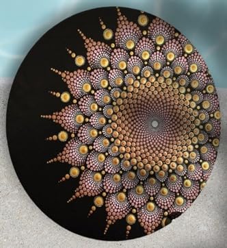 Dot Mandala Wall Art – Hand-Painted Spiritual Artwork | Acrylic Dot Painting on Wood | Ethnic Home Décor for Modern & Traditional Spaces(12x12)