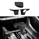 ruihe Cubierta del pomo del cambio de marchas del coche Trim de fibra de carbono Color Sticker Decorator Fit for Hyundai Santa Cruz 2022-2023/Elantra 2021-2023/Tucson 2022-2023