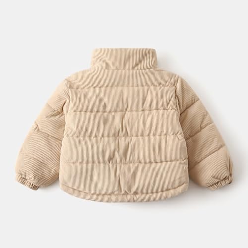 Toddler Kids Corduroy Down Coat Boys Girls Winter Warm Lightweight Quilted Jacket Cute Birthday Trendy Long Sleeve Clothes2