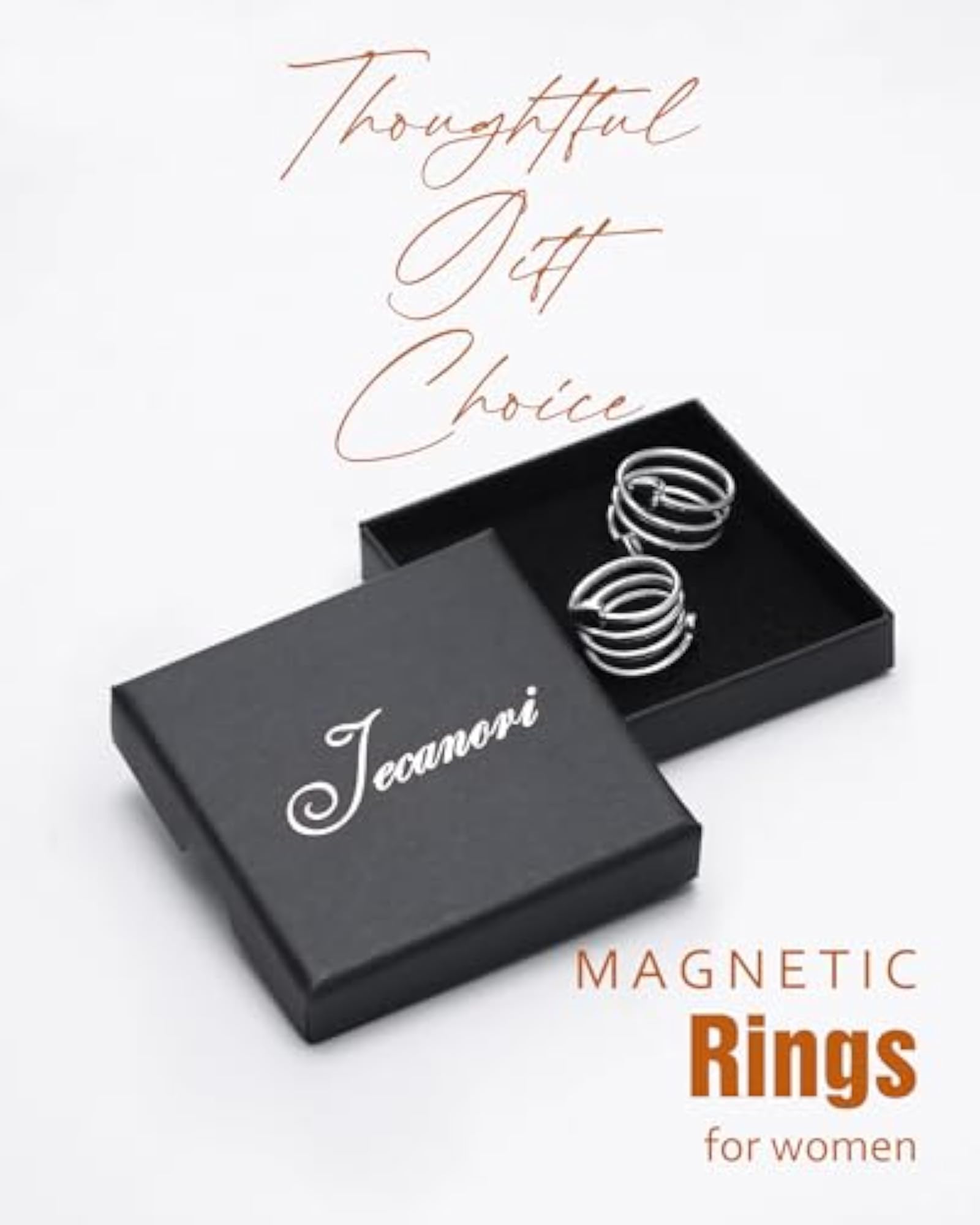 Copper Adjustable Heart Ring, Gift Box Included, No Gemstone