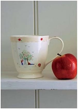 Caroline Zoob 1-Piece Fine Bone China Apple Picking Tall Mug, Assorted Colors
