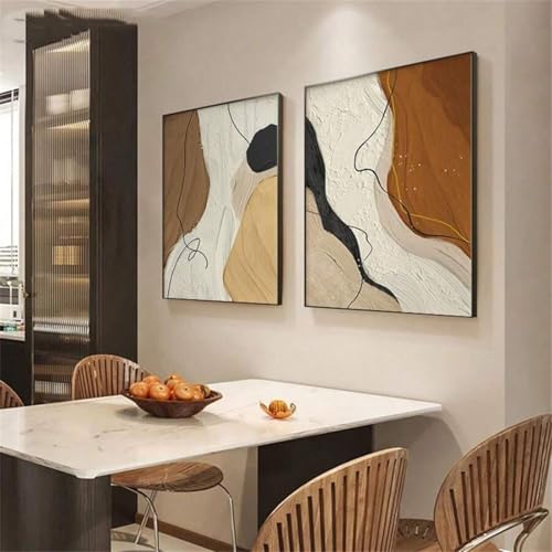 Peinture abstraite coloree grand format pour habiller un mur vide esthetique