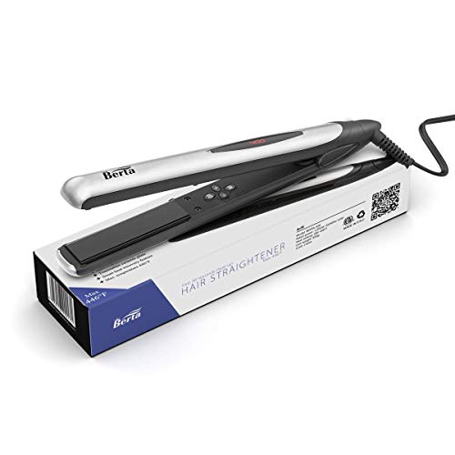 Hair Straightener Professional Flat Iron 1 Inch Titanium Plates Negative Ionic Hair Curler and Straightener Temperature Adjustment 446? Max High Heat
