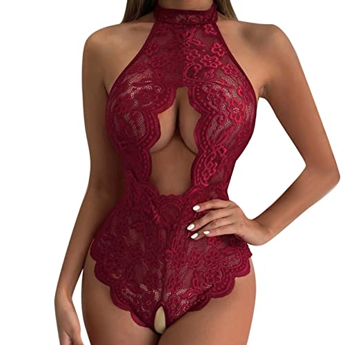 Generisch Dessous Sexy Damen ReizwäSche UnterwäSche für Sex Frauen Mode Dessous Rollenspiel Sexy Frauen Kostüme Rot Plaid Herren (M)