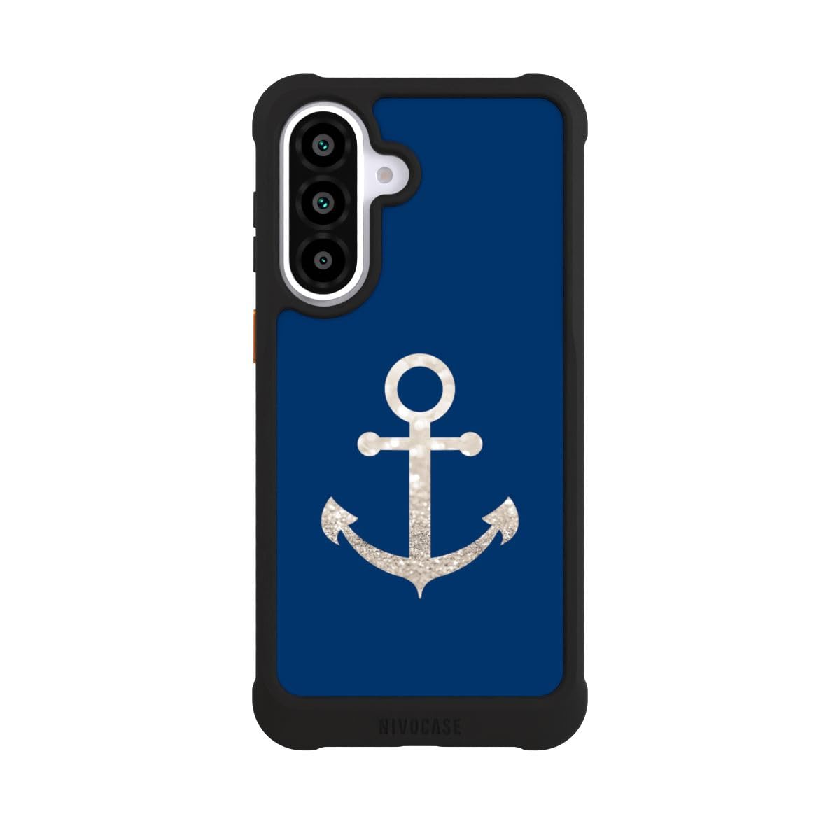 Custodia per Samsung Galaxy A57 5G Glitter Look Ancora marittimo