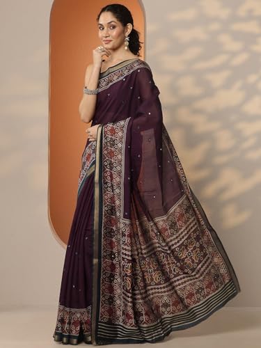 Image of Libas Silk Blend Womens Saree