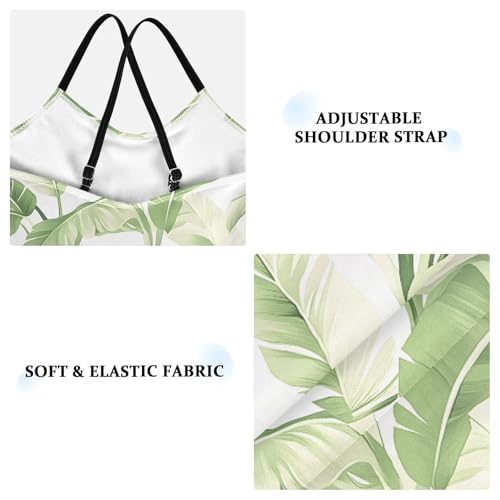 Girl's One Piece Swimsuit Plantain Leaf Green Beach Bathing Swimwear3