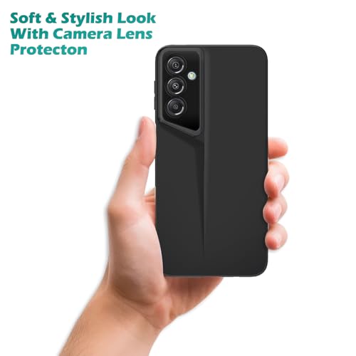 Image of Amazon Brand - Solimo Ultra-Thin Blade Runner Series Matte Finished Camera Protection Soft Back Cover for Samsung Galaxy M34 5G / F34 5G - Black