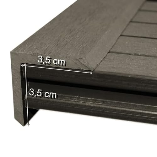 Decoweb Finition latérale Lame terrasse Bois Composite - Brun - 220 cm