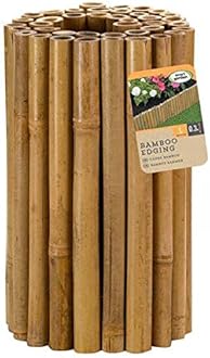 Garden Mile Bamboo Lawn Edging Border 30cm X 100cm Heavy Duty Wooden Garden Edging Border Bamboo Log Roll For Flower Beds Grass Yard Pathways Garden Edge Lawn Edge
