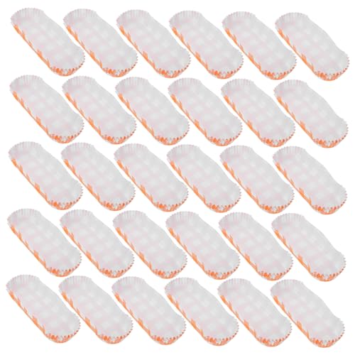 PRETYZOOM Hot Dog Container Lid Hot Dog Box Paper Trays Snack Holder Picnic Plate Disposable Fried Food Trays