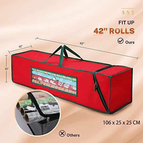 MaidMAX Wrapping Paper Storage Gift Wrap Organizer Fits 42 Inch Long Rolls Christmas Wrapping Storage Bag for Transporting Gift Wrapping Paper 42 x 10 x 10 Inch - Image 5