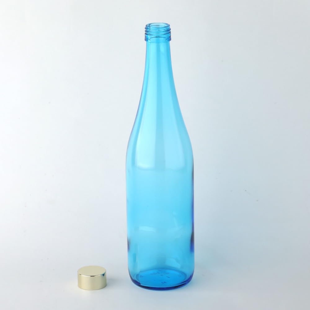 Amazon.co.jp: ガラス瓶 ウォーター ボトル 720ml スカイ ブルー 2本 
