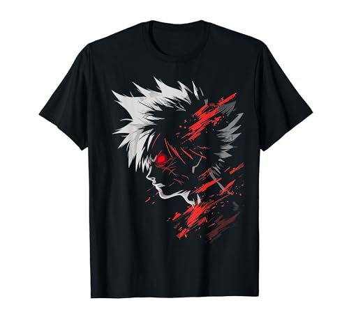 @n!mY Anime Manga Motif Art Anime T-Shirt Noir, Unisex-Adultes, Unisex-Enfants, Manche courte, T-shirt, Anime, S
