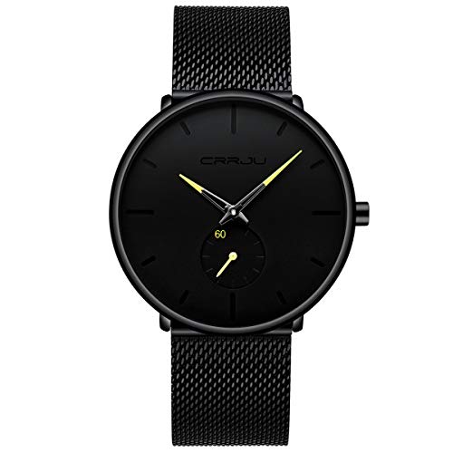 Montre en maille en acier inoxydable haut de gamme au design ultra fin