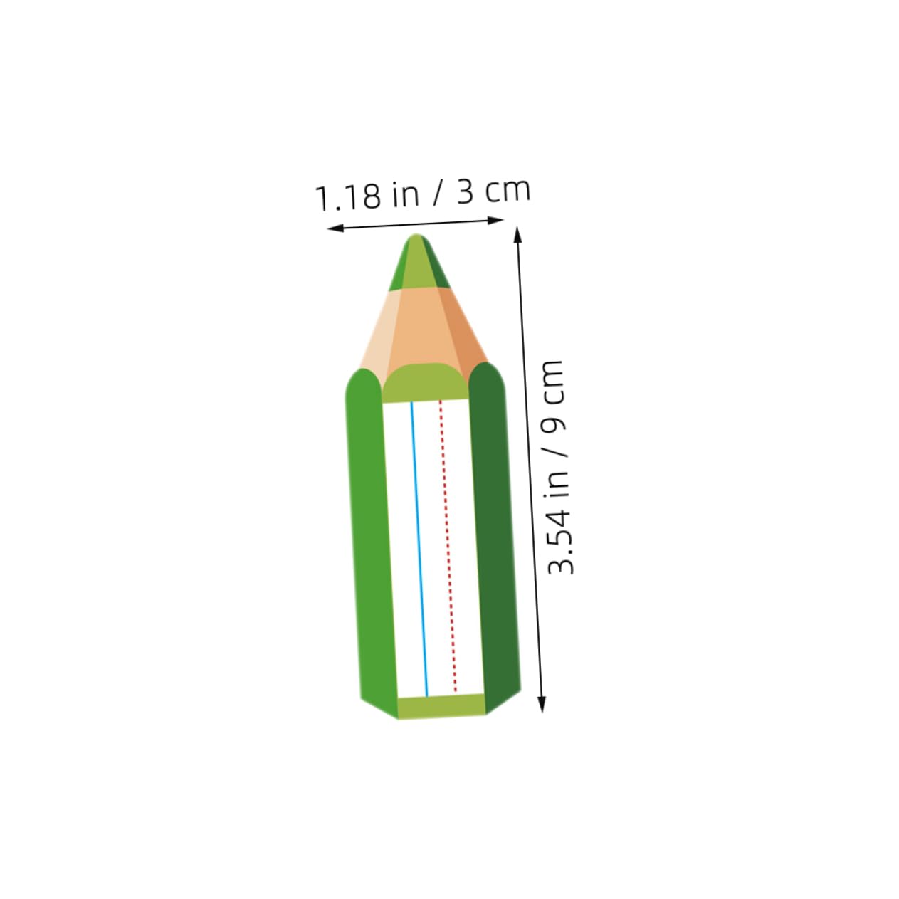 Artibetter 30 Fogli Etichette per Studenti a Forma di Matita con Spazio Vuoto per Parole, Etichette per Scuola Materna, Forniture per Ritorno a Scuola