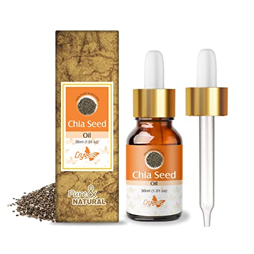 Image of Crysalis Chia Seed(Salvia Hispanica) Oil|100% Pure & Natural Undiluted Carrier Oil Organic Standard For Skin & Haircare|Restores Skin'S Moisture Barrier, Reduces Aging Signs - 50Ml With Dropper