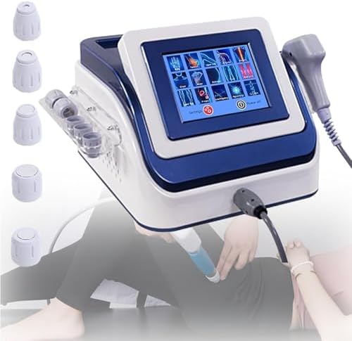 Shockwave Therapy Machine for Joint & Muscle Pain Relief - Focused & Radial Workheads for Effective Tissue Regeneration, Portable Design