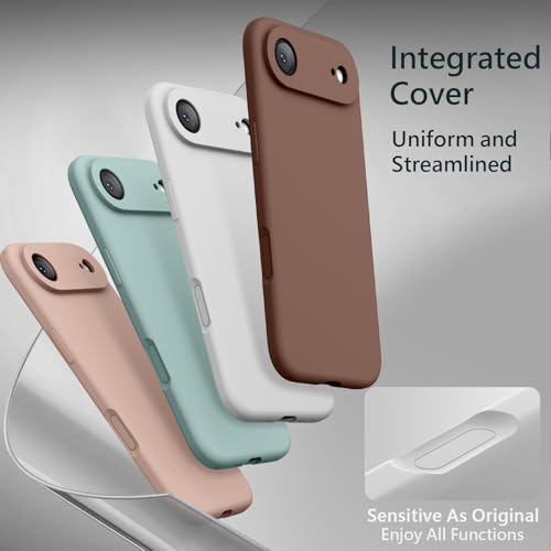 Image of FireNova Magnetic for iPhone Air Case, Compatible with MagSafe, [Integrated Silicone Camera Control Button] [Camera Protection] Microfiber Lining Phone Case for iPhone 17 Air, 6.5 inch, White