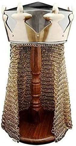 Monty Python King Arthur Chain Mail Helmet with Aventail, Silver
