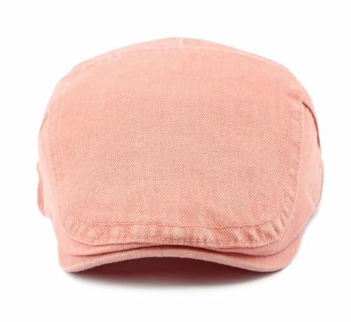 Image of Cotton Newsboy Cap,Breathable Ivy Gatsby Cabbie Beret Hat for Men's Women Driving Hunting Golf