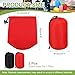 uxcell 5.1x8.1x9.8 Stuff Sack, 2 Pack Nylon Water Resistant Portable Drawstring Dust Flap Bags Stuff Sack Ultralight Dry Bag for Camping Hiking Backpacking Traveling, Red/Black