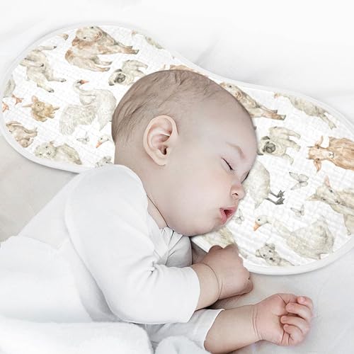 Image of Muslin Baby Burp Cloths, Watercolor Farm Sheep Muslin Baby Rags Comfy Soft Absorbent in for Newborn Boys and Girls 1 Piece 22 x 11 Inch